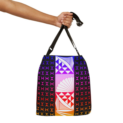 Dark Rainbow Southwest Sunrise Adjustable Tote Bag