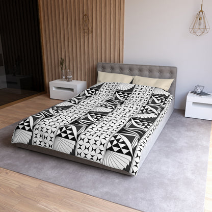 Southwest Sunrise in Charcoal Microfiber Duvet Cover