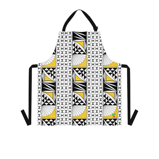 Southwest Sunrise 3 Row Yellow Two Pocket Apron