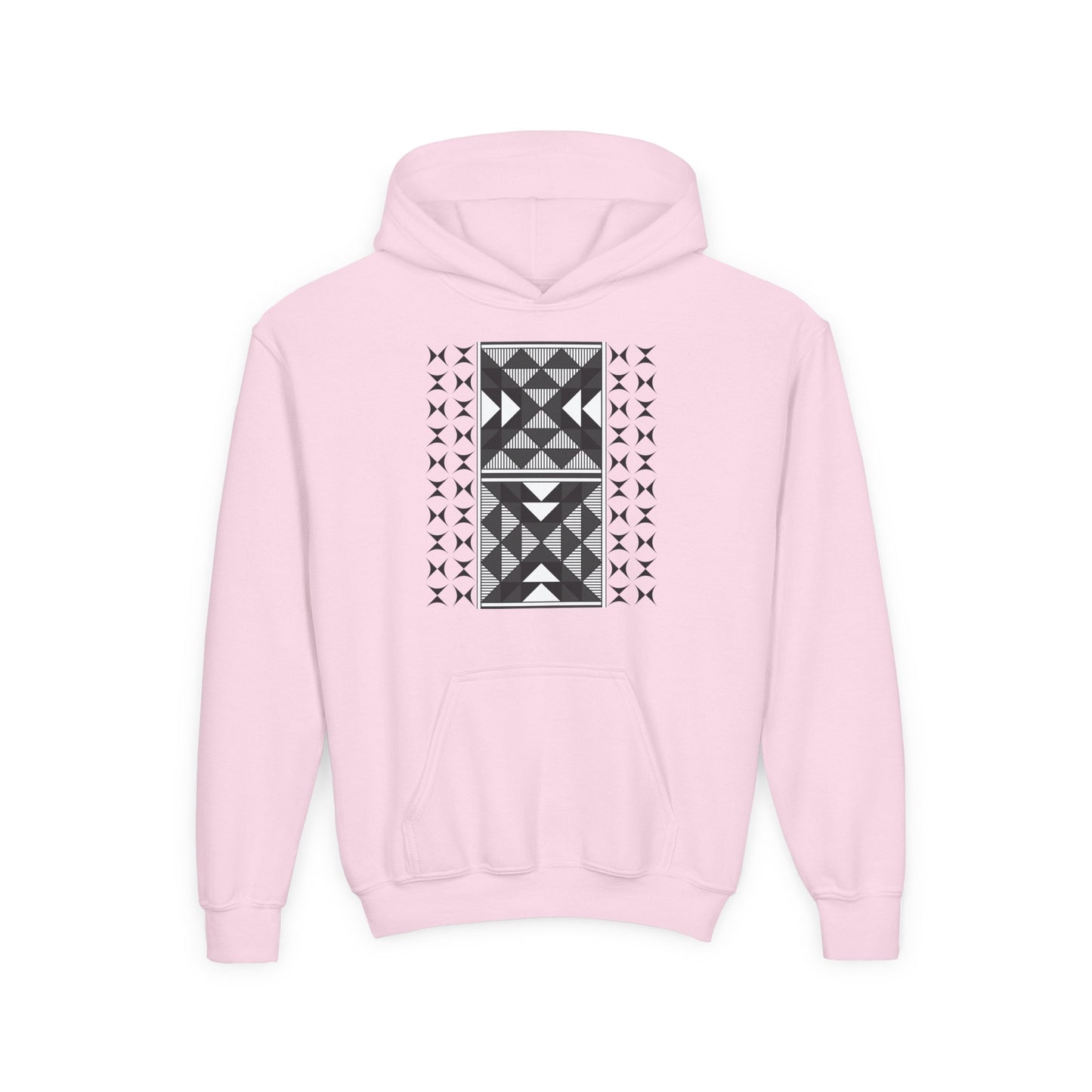 Sacred Mountains in Charcoal Youth Heavy Blend Hooded Sweatshirt