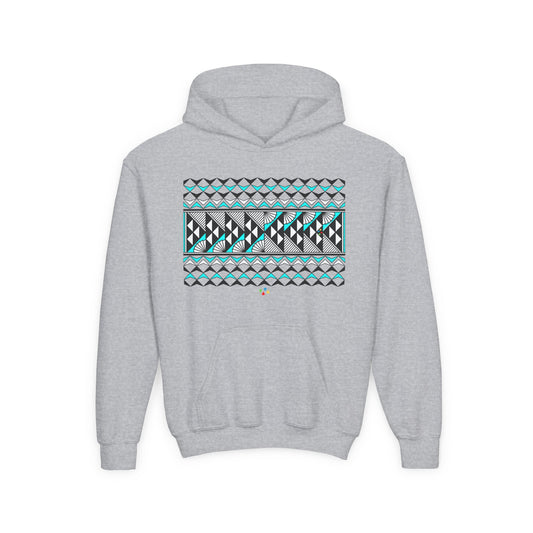 Turquoise Rain and Sun Youth Heavy Blend Hooded Sweatshirt