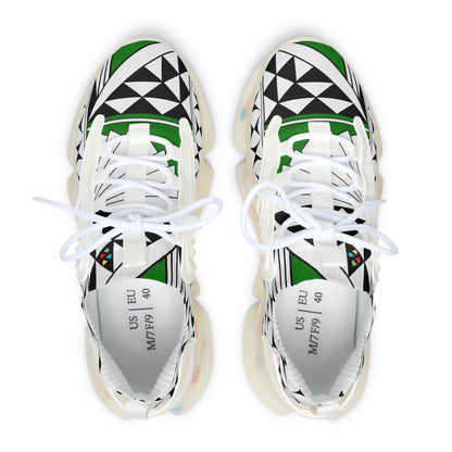 Southwest Sunrise in Green Women's Mesh Sneakers