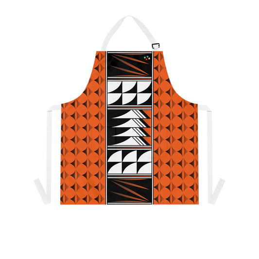 Feather Blessing on Orange Two Pocket Apron