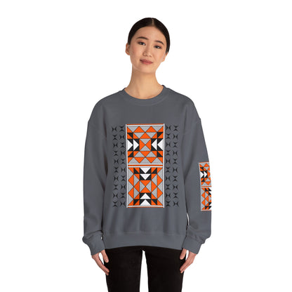 Sacred Mountains in Orange Unisex Sweatshirt