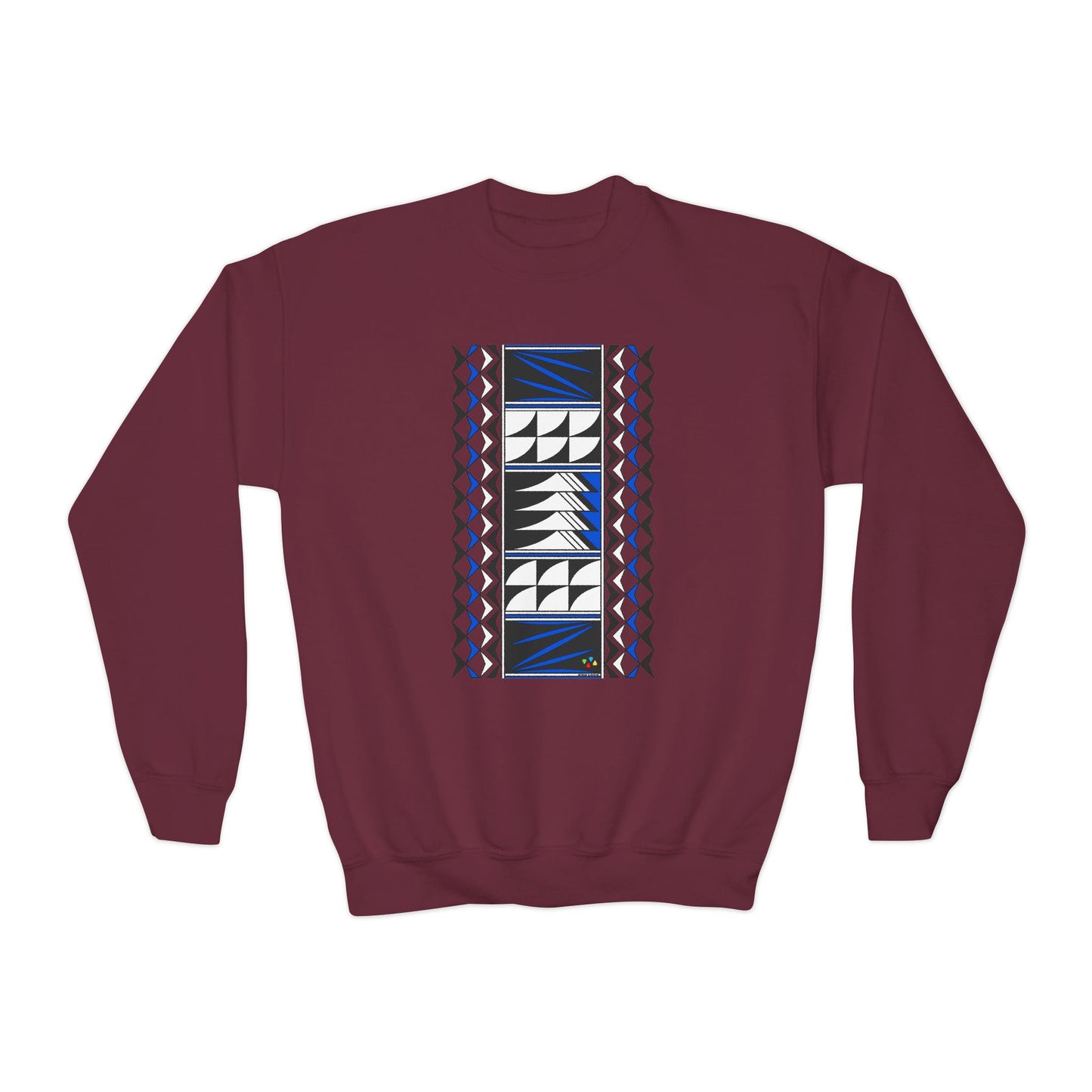 Feather Blessings in Blue Youth Crewneck Sweatshirt