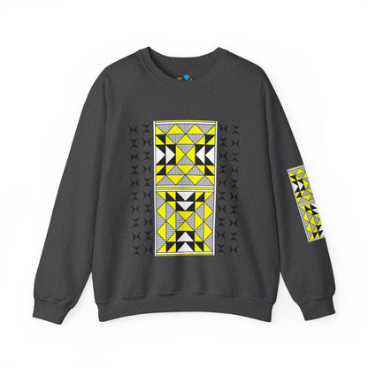 Sacred Mountains in Yellow Unisex Sweatshirt