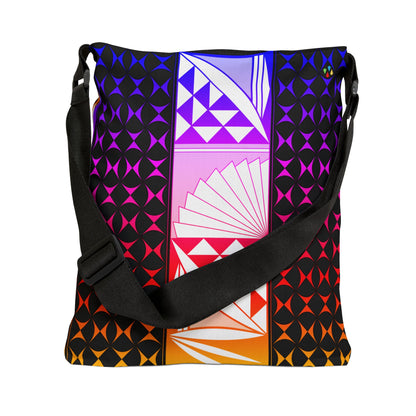 Dark Rainbow Southwest Sunrise Adjustable Tote Bag