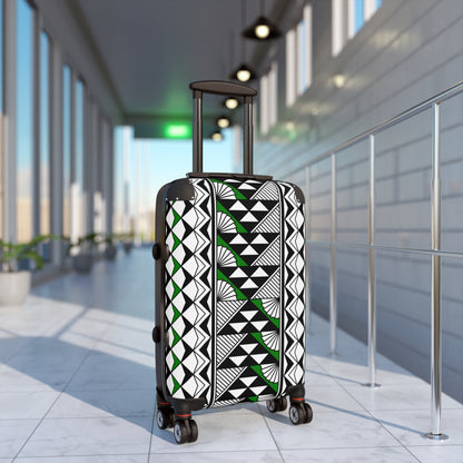 Southwest Rain and Sun in Green Suitcases