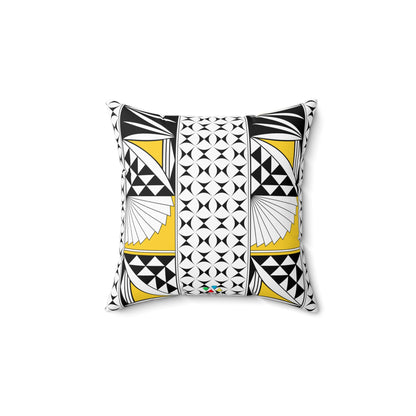 Southwest Sunrise in Yellow Square Pillow