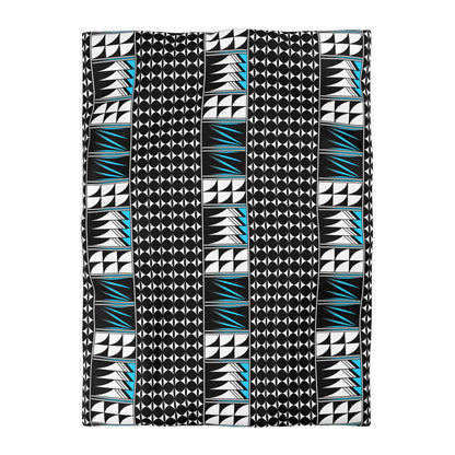 Blessed Feathers in Turquoise Microfiber Duvet Cover