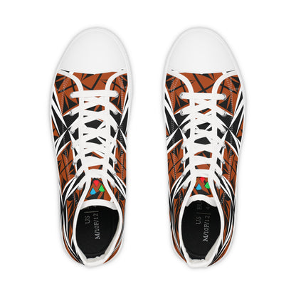 Sacred Winds in Rust High Top Sneakers