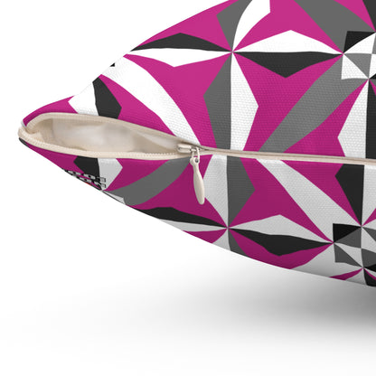 Morning Star in Pink Square Pillow