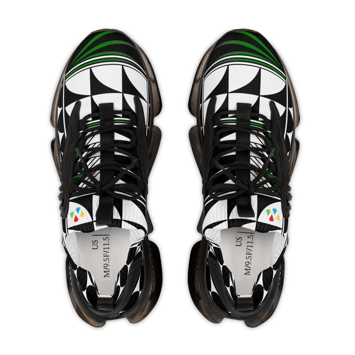 Feather Blessing in Green Men's Mesh Sneakers