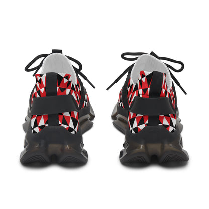 Sacred Mountains in Red Women's Mesh Sneakers