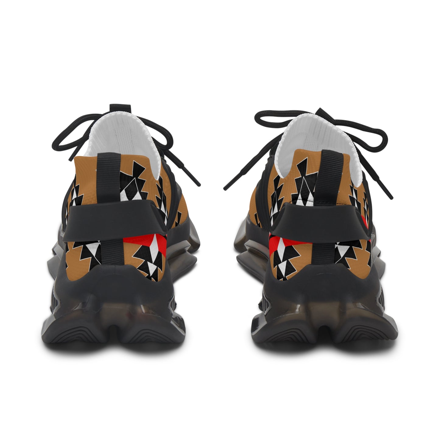 Native Woven Stories on Tan Women's Mesh Sneakers