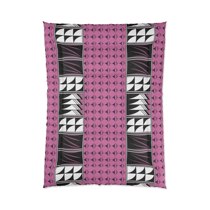 Southwest Feather Blessing on Light Pink Comforter