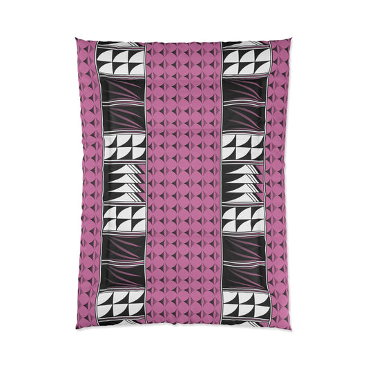 Southwest Feather Blessing on Light Pink Comforter