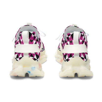 Sacred Mountains on Pink Women's Mesh Sneakers