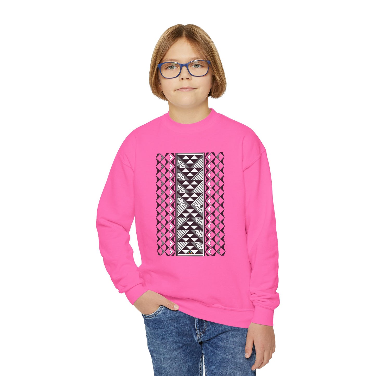 Rain and Sun in Gray Youth Crewneck Sweatshirt
