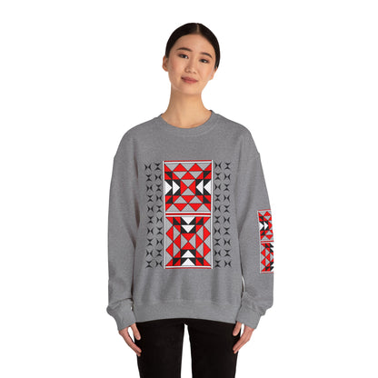 Sacred Mountains in Red Unisex Sweatshirt