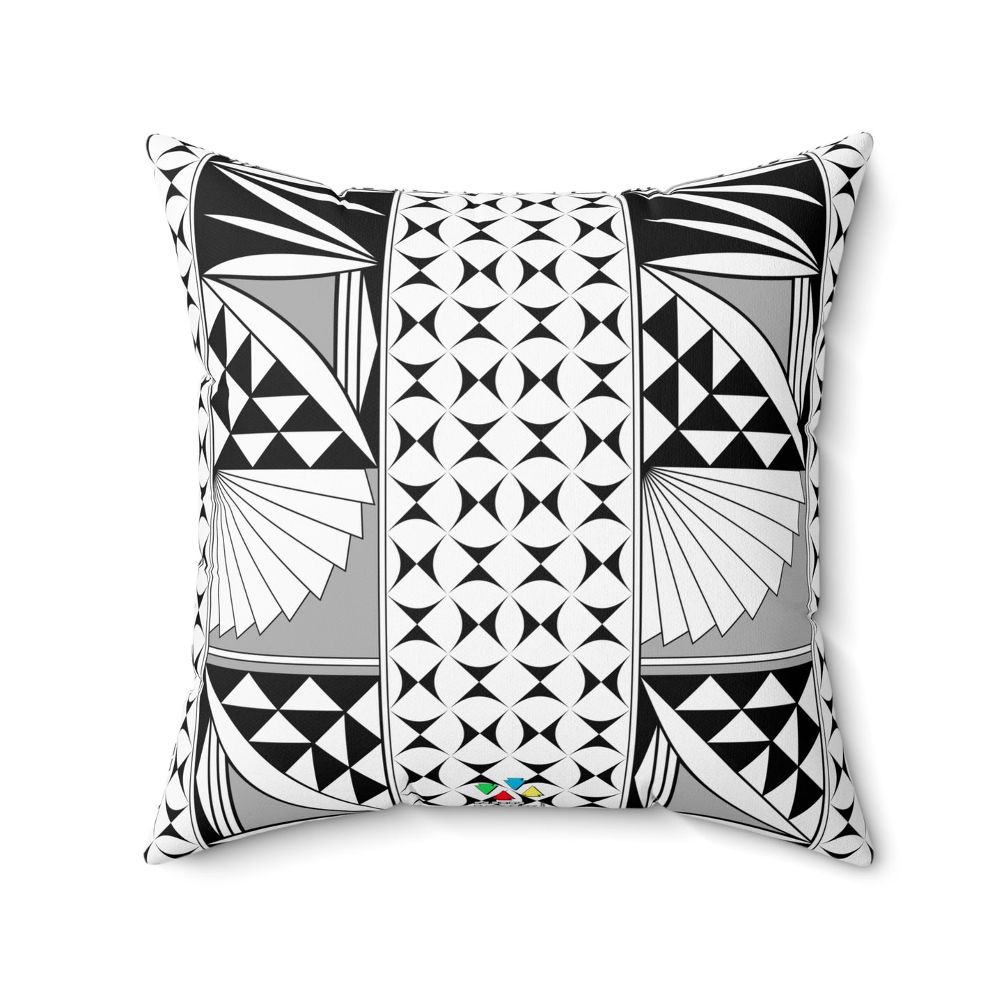 Southwest Sunrise in Gray Square Pillow