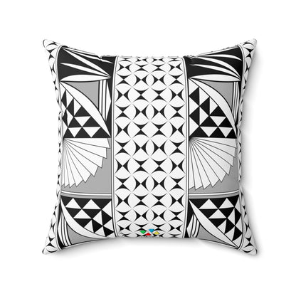 Southwest Sunrise in Gray Square Pillow