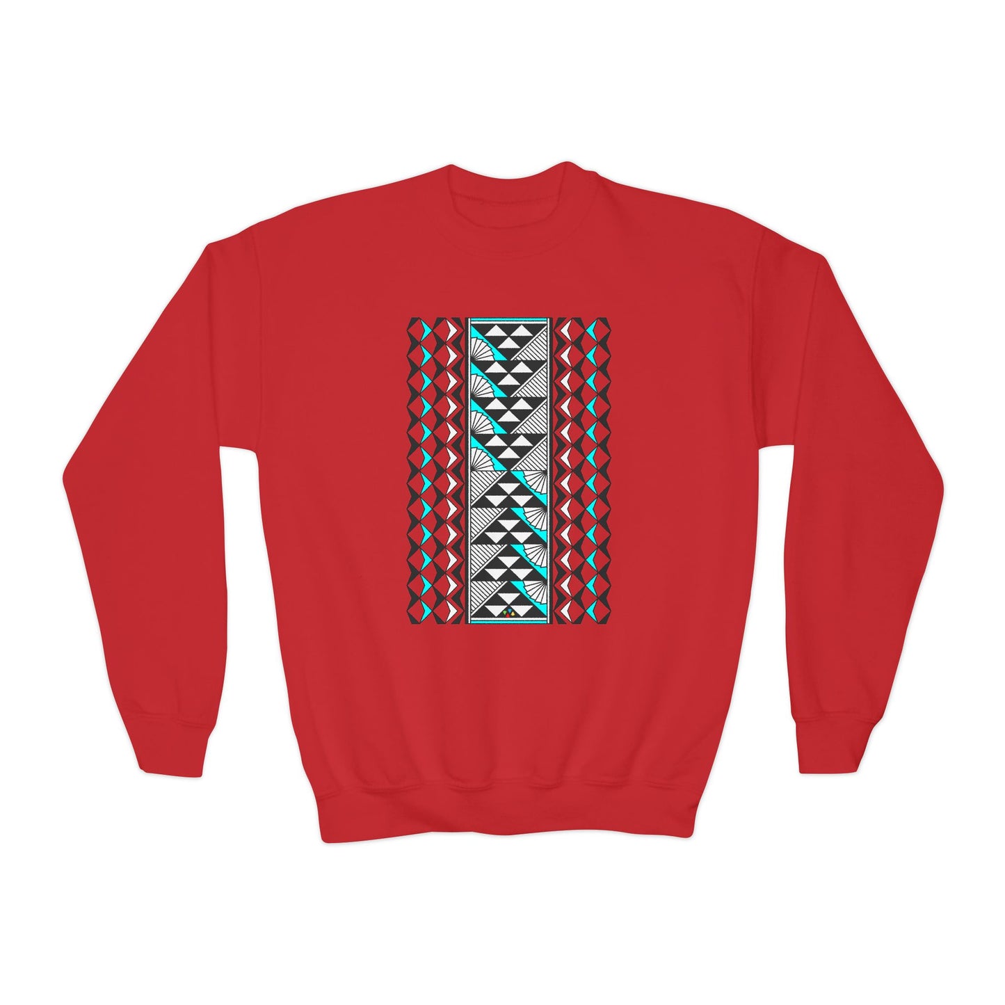 Rain and Sun in Turquoise Youth Crewneck Sweatshirt