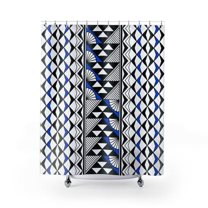 Blue Sun and Rain Shower Curtains