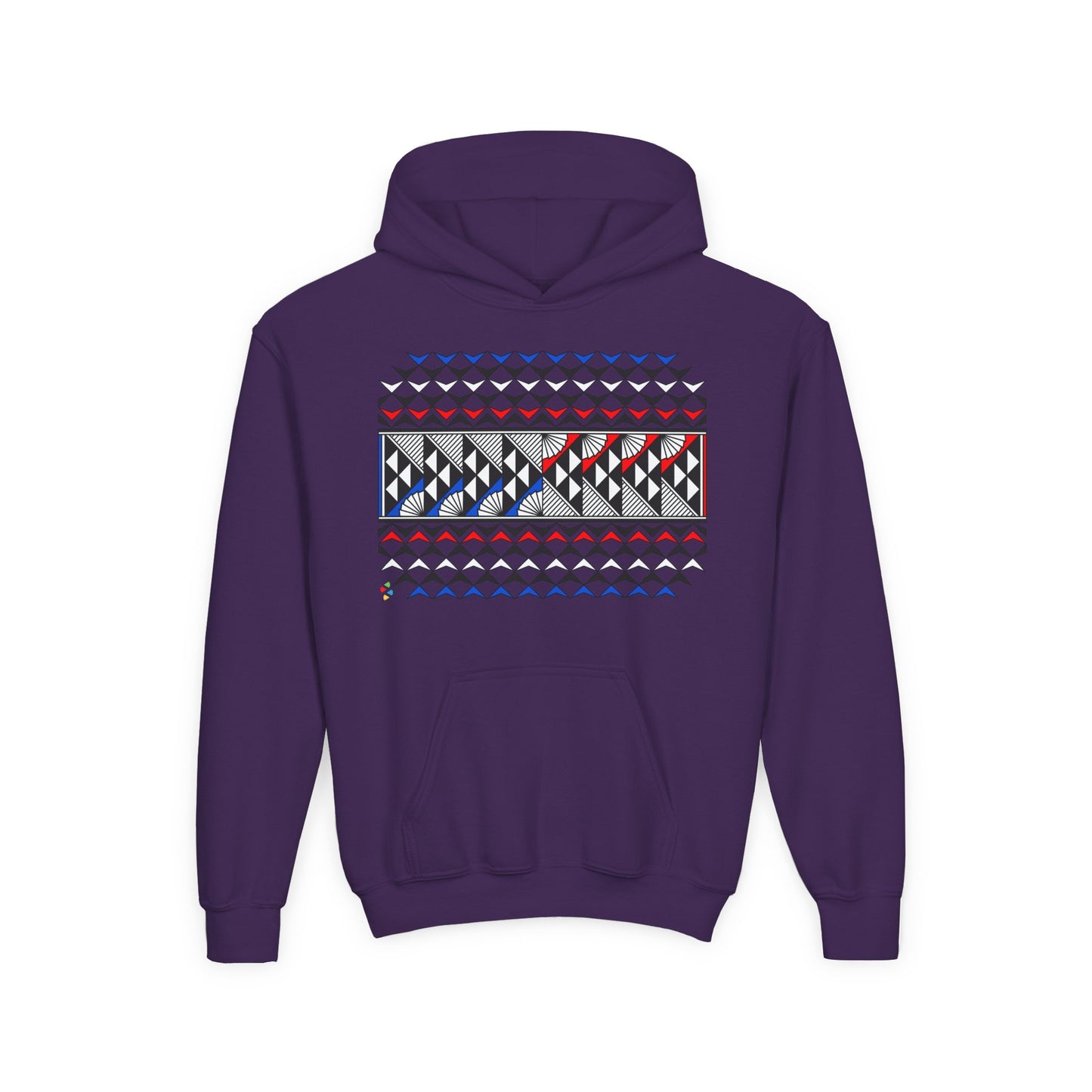 Red/White/Blue Rain and Sun Youth Heavy Blend Hooded Sweatshirt