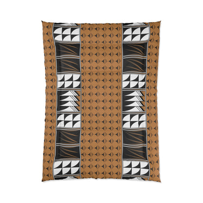 Southwest Feather Blessing on Light Brown Comforter