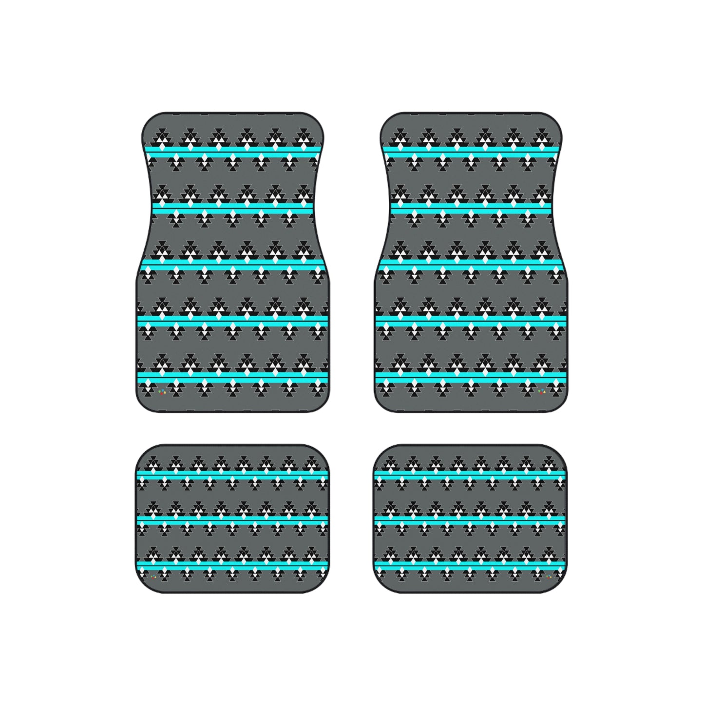 Turquoise Native Woven Stories Car Mats (Set of 4)