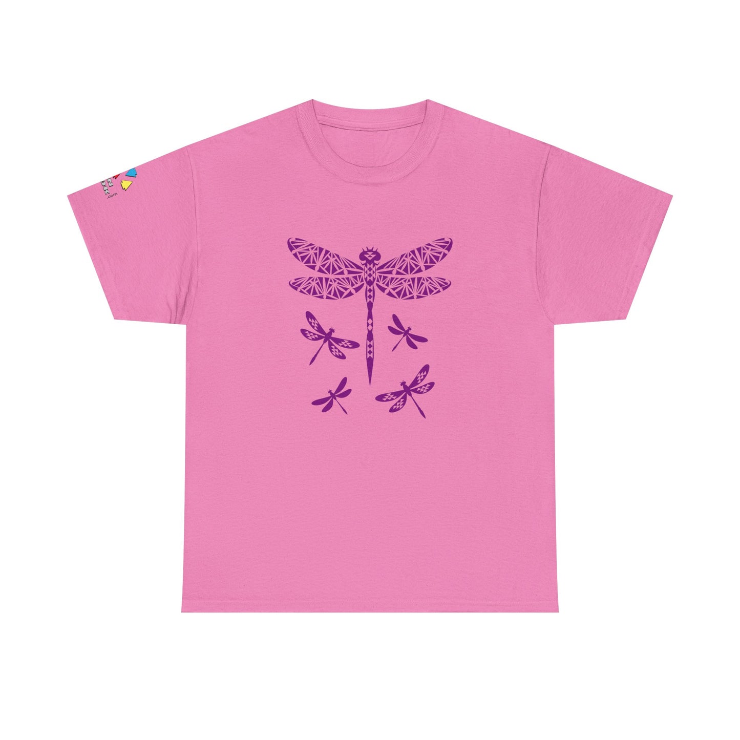 Native Dragonfly in Purple Gildan Unisex Tee