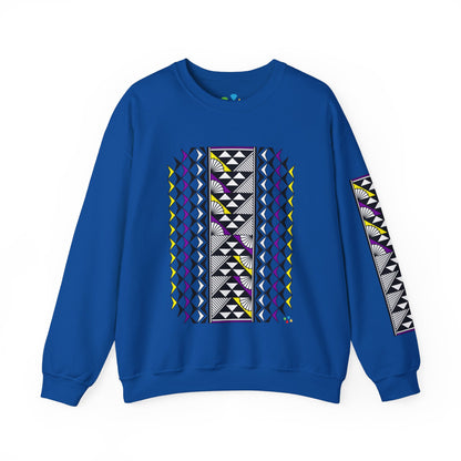 Sun and Rain in Purple/Yellow Unisex Sweatshirt