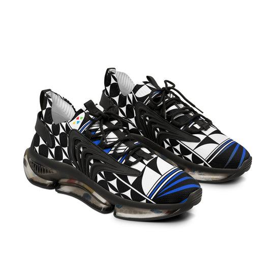 Feather Blessing in Blue Men's Mesh Sneakers