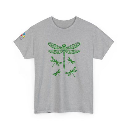 Native Dragonfly in Green Gildan Unisex Tee