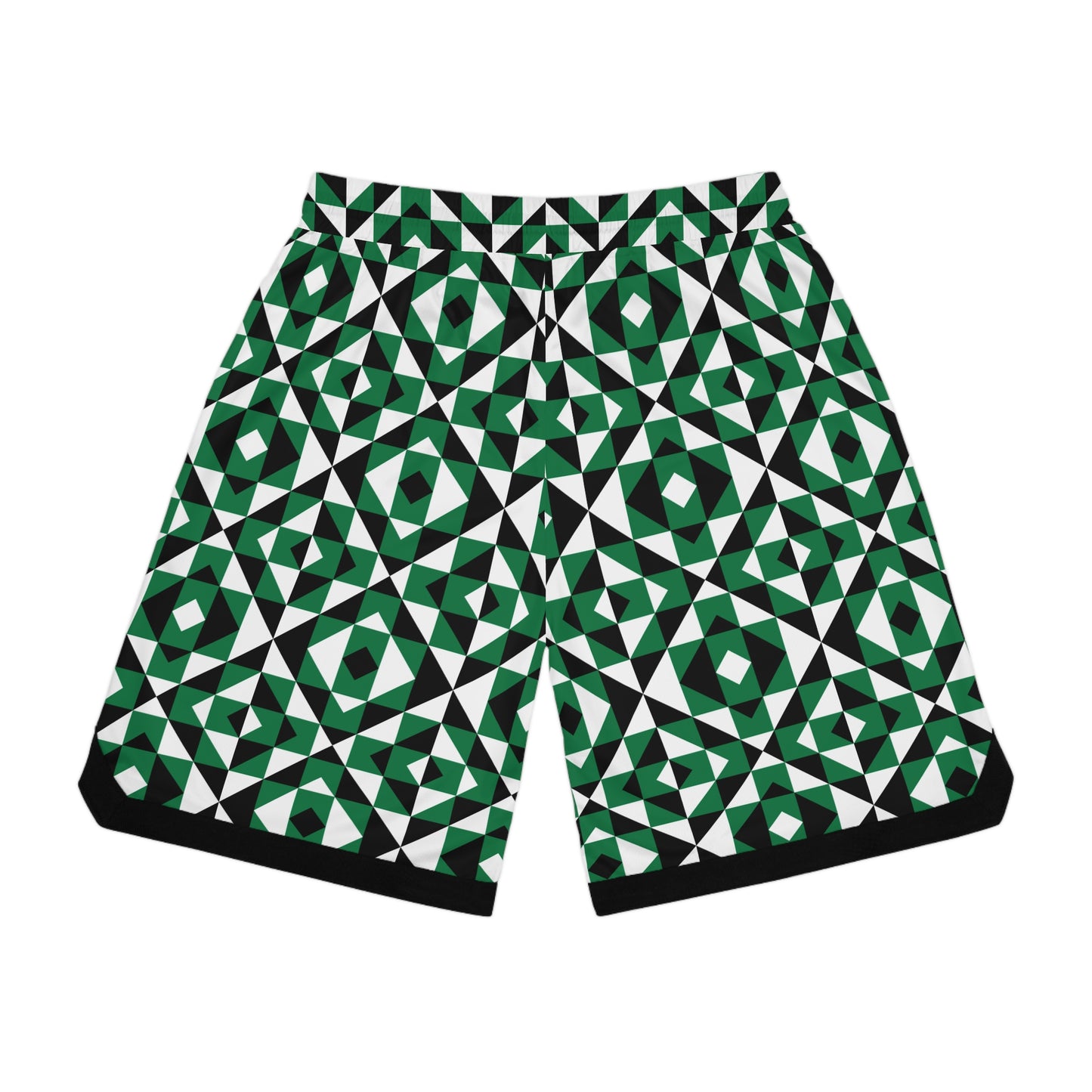 Green Sacred Mountains Basketball Rib Shorts