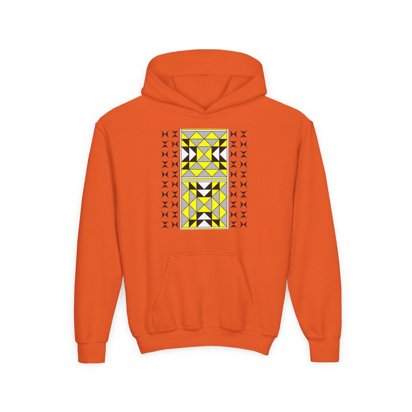 Sacred Mountains in Yellow Youth Heavy Blend Hooded Sweatshirt