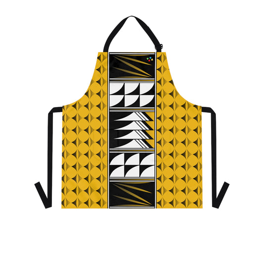 Feather Blessing on Yellow Two Pocket Apron