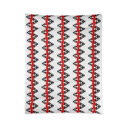 Native Stories on White Comforter