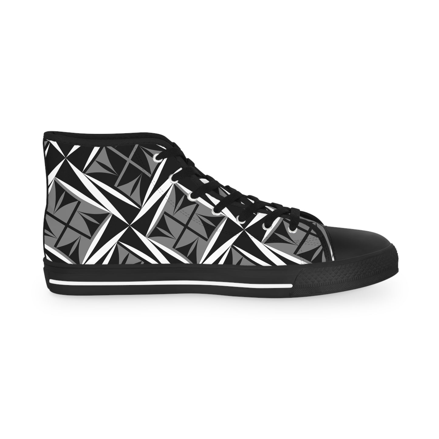 Sacred Winds in Charcoal High Top Sneakers