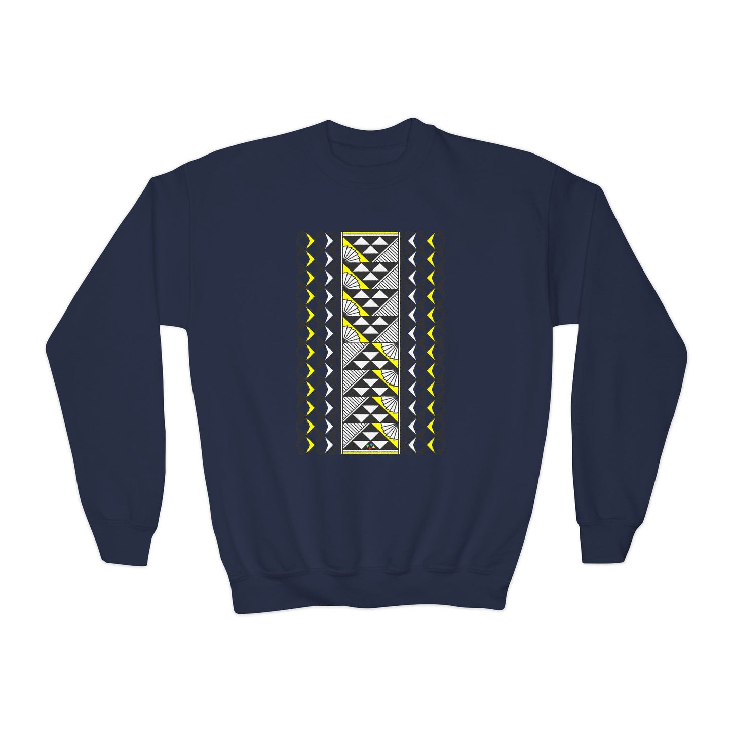 Rain and Sun in Yellow Youth Crewneck Sweatshirt