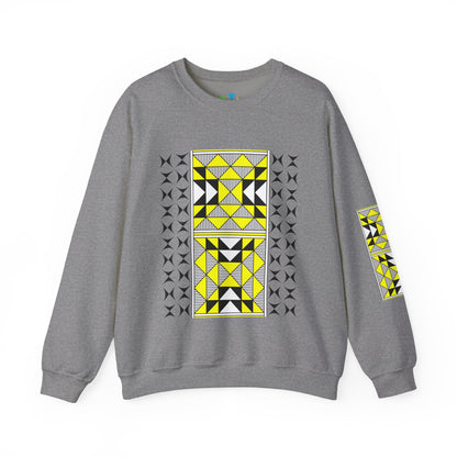 Sacred Mountains in Yellow Unisex Sweatshirt