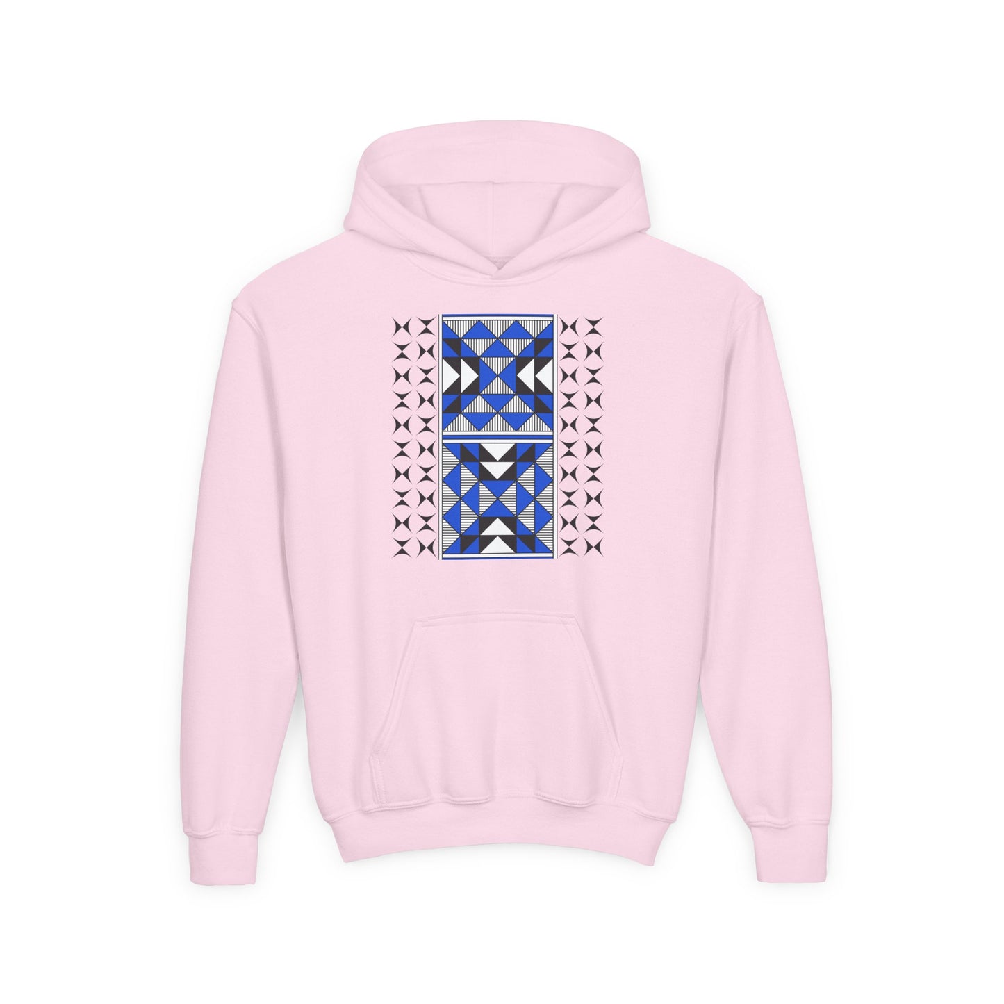 Sacred Mountains in Blue Youth Heavy Blend Hooded Sweatshirt