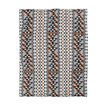 Sun and Rain in Orange Microfiber Duvet Cover