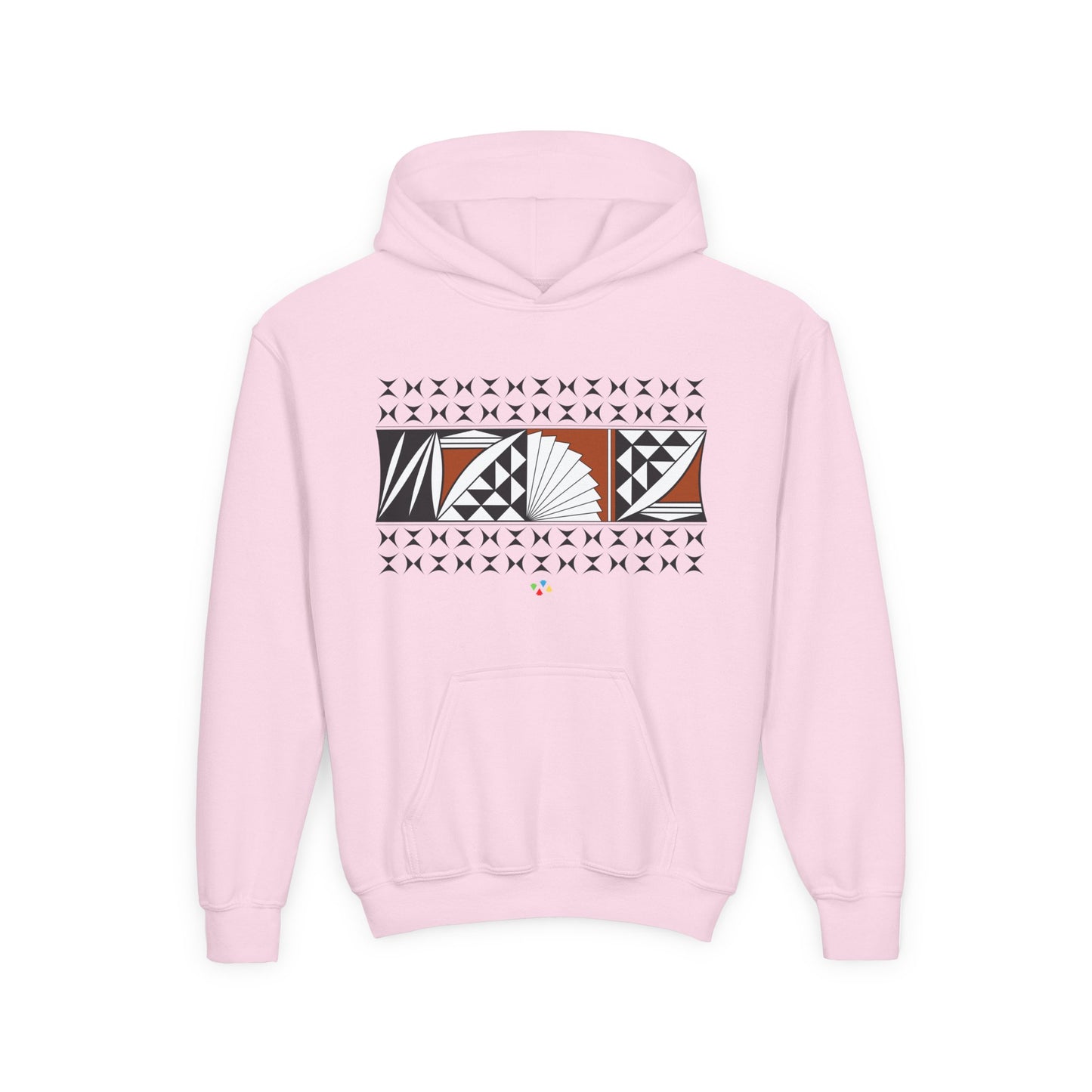 Rust Southwest Sunrise Youth Heavy Blend Hooded Sweatshirt