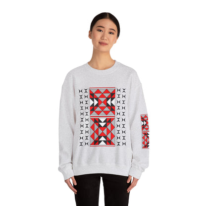 Sacred Mountains in Red Unisex Sweatshirt