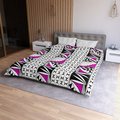 Southwest Sunrise in Pink Microfiber Duvet Cover