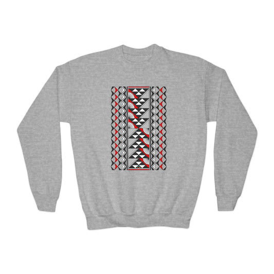 Rain and Sun in Red Youth Crewneck Sweatshirt