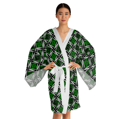 Sacred Winds in Green Kimono Robe – Where Comfort Meets Native Grace