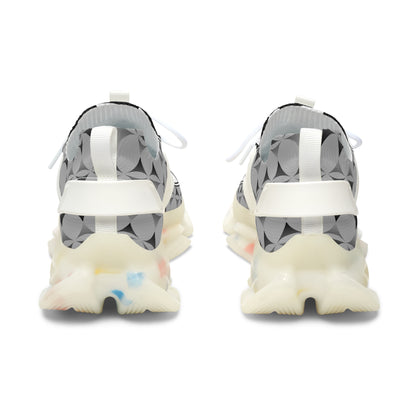 Feather Blessing on Gray Women's Mesh Sneakers